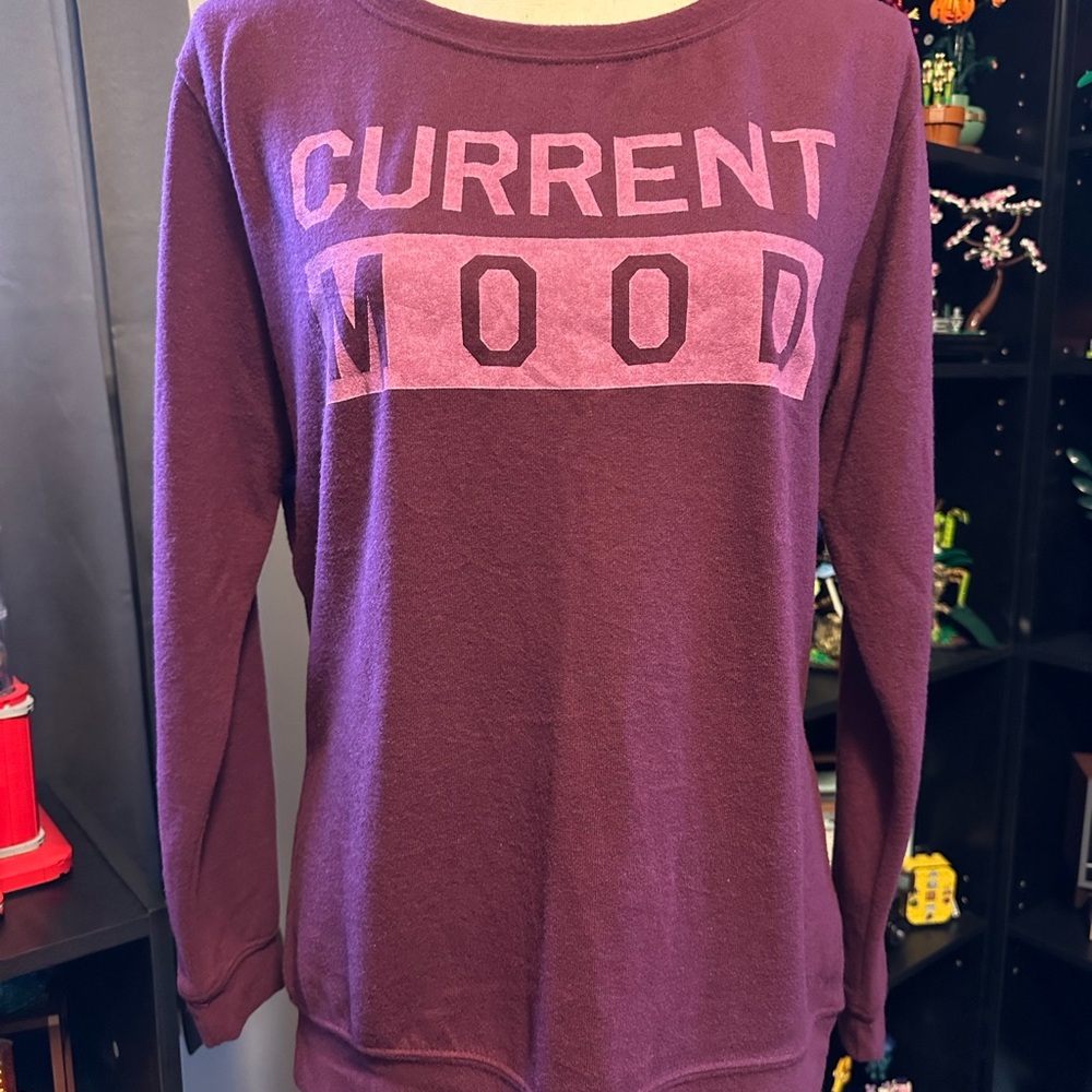Fifth Sun Maroon 'Current Mood' Sweatshirt